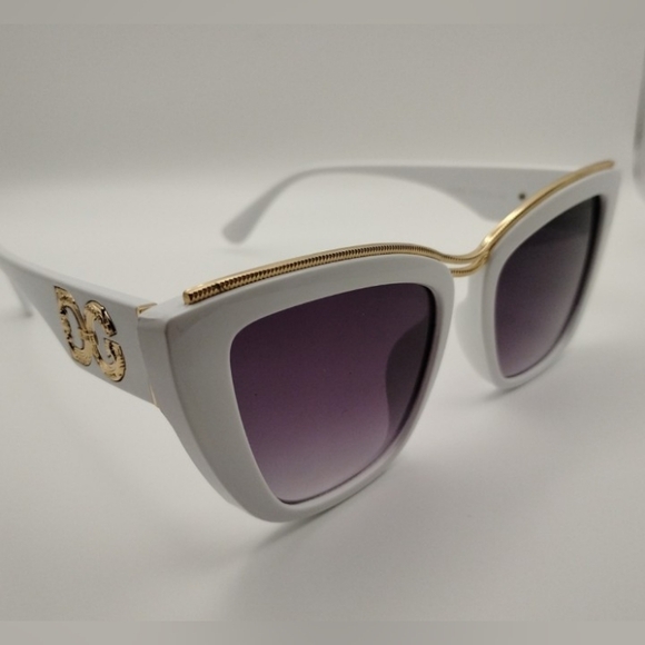 Dolce & Gabbana Accessories - Dolce & Gabbana White and Gold Sunglasses